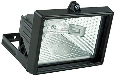 120W Black Aluminium Outdoor Security Floodlight Wall Mounted Mains Powered