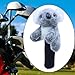 kowaku Koala Golf Headcover Golf Club Head Cover for Drivers Hybrid,Golf Gift,Cartoon Lightweight Golf Accessories Lovely Plush, Gray