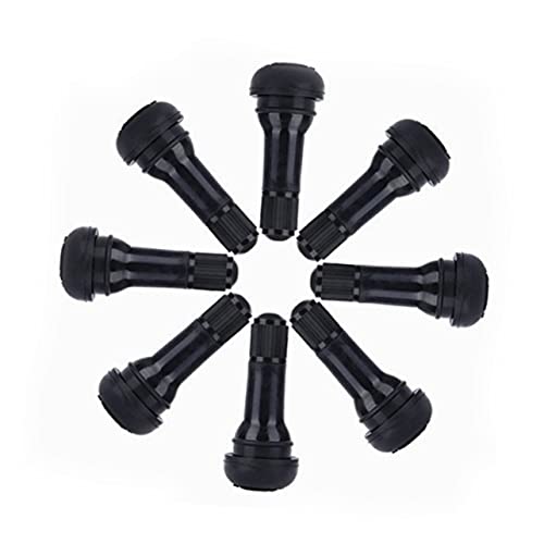 Valves de pneu caoutchouc noir TR414 à clipser pour voiture en lot de 100 pièces
