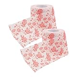 MAGICLULU 2 Piezas Papel Higiénico Floral de Rosas Suave y Absorbente para Invitados Decorativo para Baños Fiestas y Ocasiones Especiales