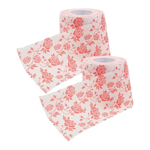 Papel higiénico para bodas y celebraciones con estampado floral de rosas decorativas 2