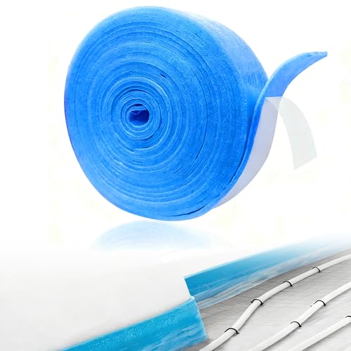 Randdämmstreifen für Ausgleichsmasse Selbstklebend: Dehnfugenband Estrichrandstreifen Selbstklebend Randdämmstreifen 50 mm x 5 mm x 20 m (Blau)