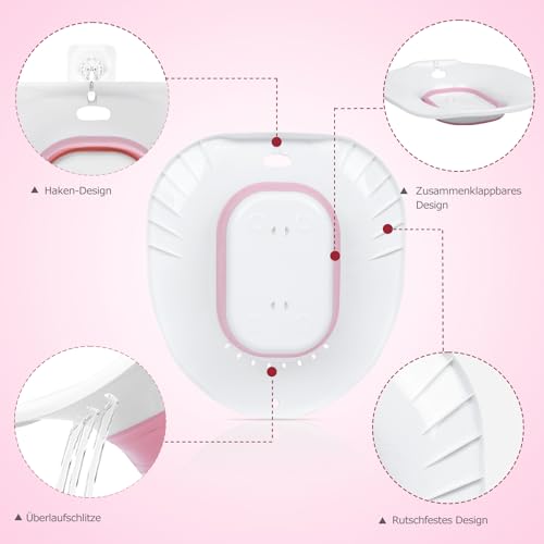 Faltbares Sitzbad Trilink für Toilette zur Linderung von Hämorrhoiden