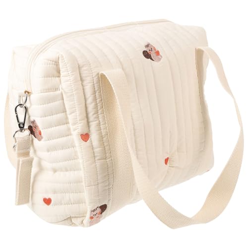 Bolsa de pañales ligera con doble correa Levemolo, mochila bordada de algodón para carrito