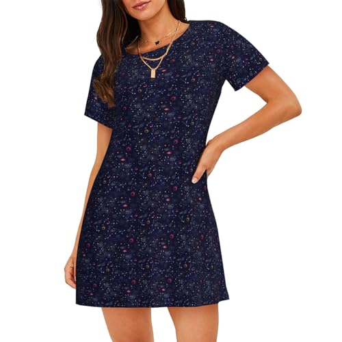 Chemise de nuit femme imprimé étoilé une invitation aux rêves les plus doux