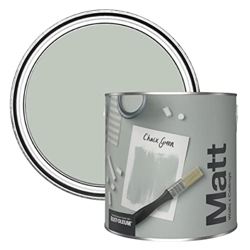 Rust-Oleum Colours Matt Emulsion Wall and Ceiling Paint - Chalk Green 2.5L
