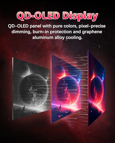 Image of Q32S 32 inch 4K 240Hz QD-OLED Glossy Monitor, 0.03ms, 99% sRGB, 99% DCI-P3, 10-Bit Color, HDR, 1500000:1 Contrast Ratio, Eye Care (Honeycomb - with Stand)