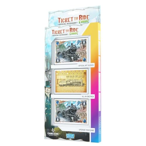 Ticket to Ride Europe için 168 Kartlık Kılıf Paketi ve Kart Oyunu Tutacağı