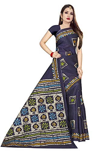 Image of TAMAIRA FASHION Mulmul Pure Cotton Saree For Woman Batik Printed |Office Wear Daily Wear Sarees For Women Without Blouse Piece(Available in 9 Colours)