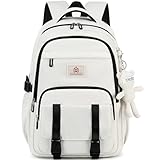 Hidds College Backpack Laptop Backpacks 15.6 Inch for Men Women Elementary Middle High School Book Bag For Teens Girls Boys Student Anti Theft Travel Daypack Large Bookbags-Beige