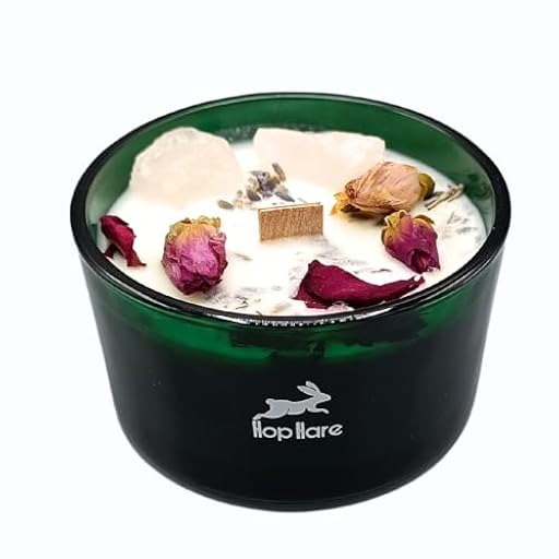 Ancient Wisdom Vela Mágica con Flores y Gemas Hop Hare - Vela Cera de Soja hecha a mano - 8,8x5cm (Los Amantes) | Ya disponible en tu tienda friki favorita! En mundofriki.es!