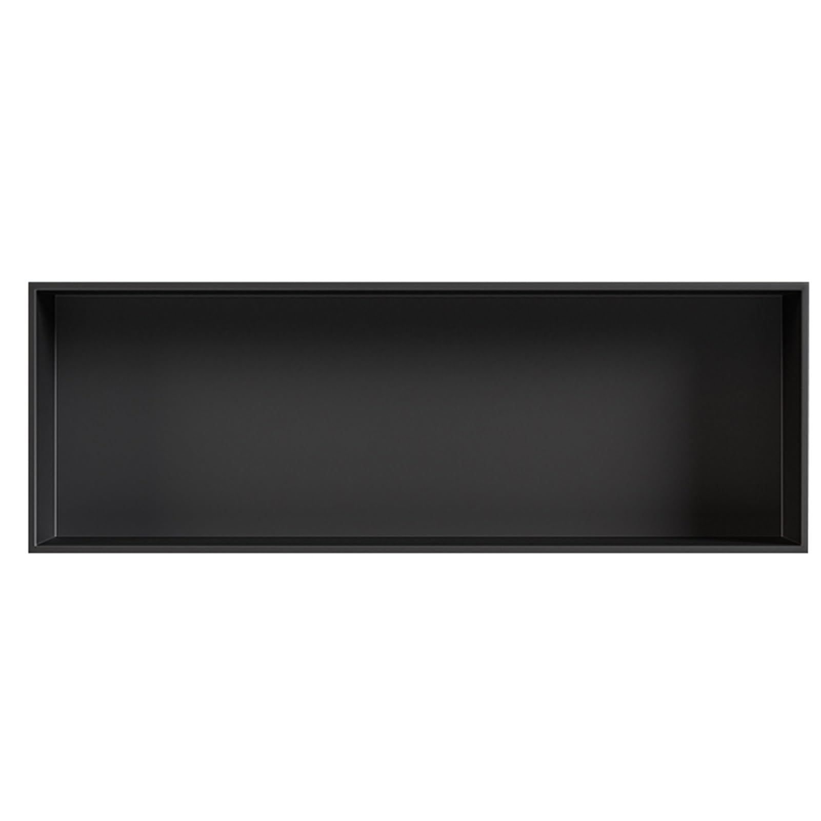 Niche de douche encastrable noir mat acier inoxydable étagère murale 92cm