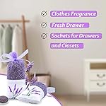 8 Packs French Lavender Sachets for Drawers and Closets Fresh Scents, Home Fragrance Sachet Sleep, Purple Sachets - Image 5