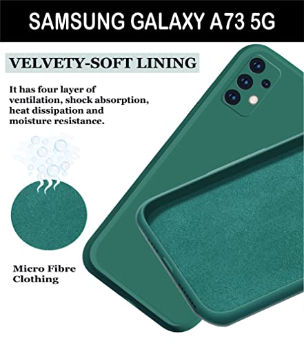 Image of A rtistque Back Cover Case for Samsung Galaxy A73 5G with Camera Protection | Shockproof TPU | Stylish Protective Design | Slim Fit | Ultra Matte | Samsung Galaxy A73 5G Back Cover - Green