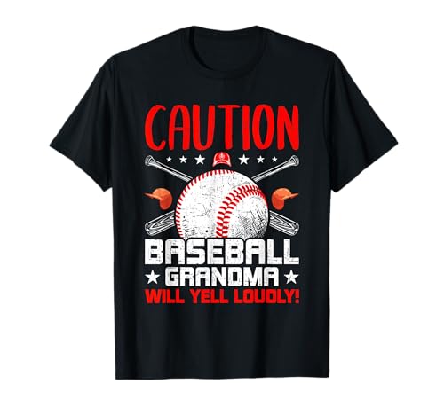 Attenzione Baseball Nonna Urlerà ad alta voce Amante Maglietta