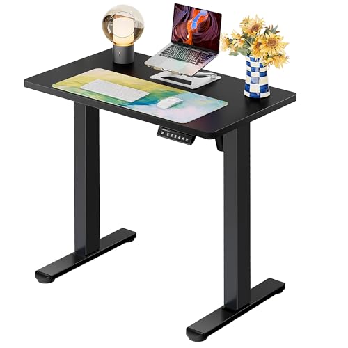 Image of ErGear Height Adjustable Electric Standing Desk, 32 x 19 Inches Sit Stand up Desk, Memory Computer Home Office Desk, Black