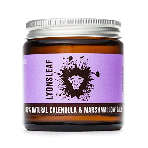 Calendula and Marshmallow Balm - 100% Natural Calendula Cream with Marshmallow Root - for eczema, psoriasis, dry, cracked, rough, hard or irritated skin 120ml