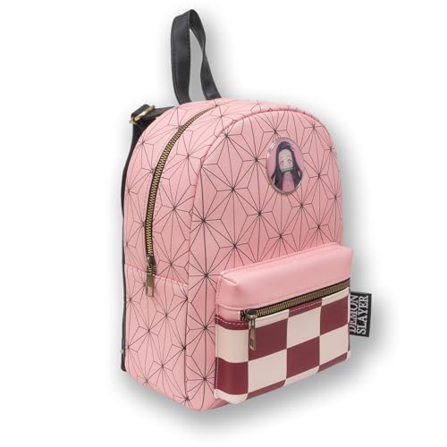 Bioworld Demon Slayer Nezuko Mini sac à dos en polyuréthane Rose – vue 3