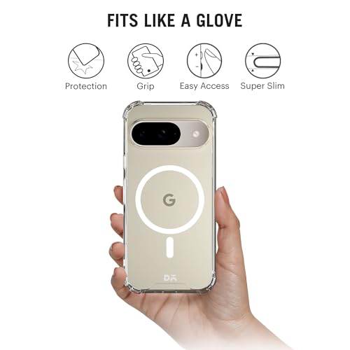 Image of DailyObjects Clear Magnetic Phone Case Cover Compatible with Google Pixel 9 | Wireless Charging Slim Back Cover | 2 Layer Edge Protection & Shockproof
