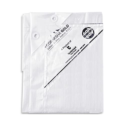 Ecoraksha Gold 12 x 10 ft 90 GSM White Premium Waterproof Tarpaul...