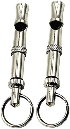 Dog Whistle to Stop Barking Neighbors Dog Training Tools High Pitch Dog Training Whistle Copper Core Dog Whistles for Recall and Pet Behavior Control (2 Pcs)