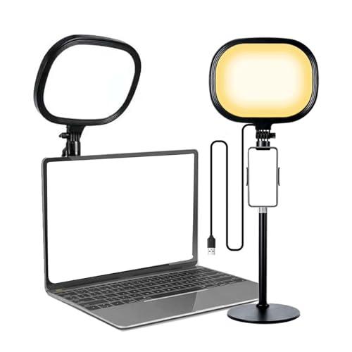 Image of Adofys Slab Key Light for Video Shooting YouTube, Tripod Stand with Light Five Color Temperatures 3200K-5600K, Adjustable Brightness 1455 Lumens, CRI 95+ with Extendable Stand for Content Creation.