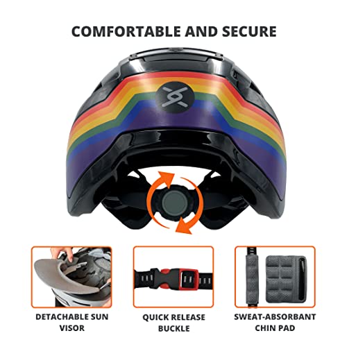 Image of XNITO Bike Helmet with LED Lights - Urban Bicycle Helmet for Adults, Men & Women - CPSC & NTA-8776 Dual Certified - Class 3 E-Bikes, Scooters, Onewheel, Commuter, Mountain