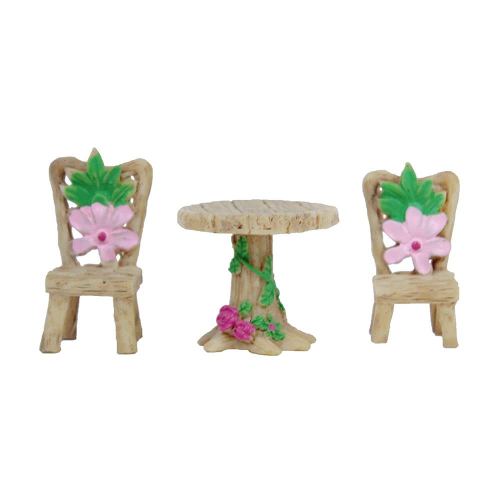 Wonderland (Set of 3) Miniature Toys Fairy Garden Table and Chairs, for terrariums,| Material Polyresin | Size Approx 1.5 Inches | (B088PV2SD2) Amazon Price History, Amazon Price Tracker