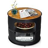 table tonneau de vin ✔Structure robuste et stable : Notre table est conçue en forme de rond, qui est très stable et ne bascule du tout. La base est munie de 4 coussinets afin d’isoler l’humidité, la poussière et d’empêcher le glissement. D’ailleurs, la surface est lisse et sans bavure ainsi que l’angle est rond pour bien protéger votre famille. La charge totale de cette table atteint 30kg.