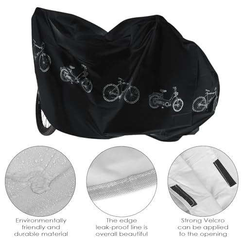 Lahnaokfis 2 Pezzi Copri Bicicletta Esterno, Telo Bici Impermeabile Per Esterno, Copribicicletta Esterno Impermeabile, Copertura Biciclette Da Esterno, Telo Copribicicletta Esterno, Telo Copri Bici - 7
