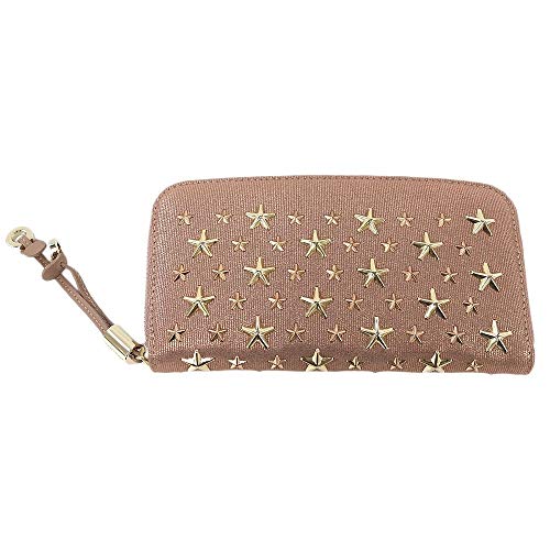 ジミーチュウ FILIPA EIC LIGHT PINK/ROSE GOLD METALLIC スタースタッズ ラウンドファスナー長財布【レディース】 [並行輸入品]
