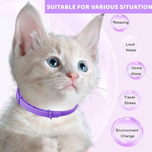 2 Pack Pet Calm Collar Cat Calming Collar Cat & Dog Soothe Collar Adjustable Cat Collar Natural Calm Treatment,15 Inches for Most Cat