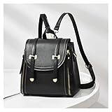 Marke: ZSYXM. ZSYXM Rucksack Damen Weiche Leder Rucksack Weibliche Frauen Paket Große Kapazität Frauen Mode Rucksack Reise Rucksack for Frauen (Color : Black)
