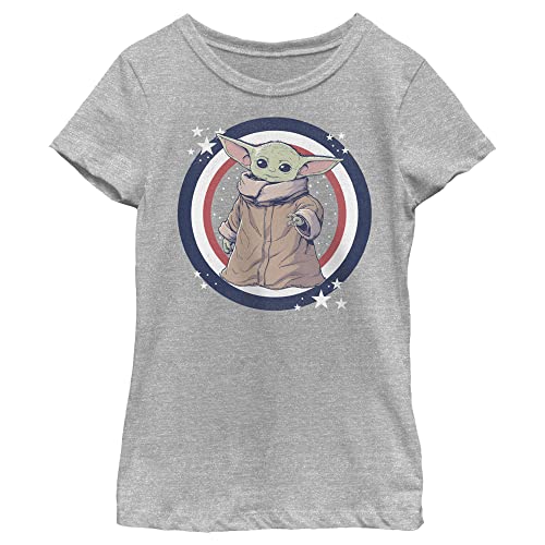 The Mandalorian Girl's Star Wars Fourth of July Grogu Circle T-Shirt