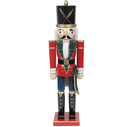 Nussknacker Soldat, H: 80 cm, rot/blau, handbemalt im...