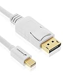 Fosmon Mini DisplayPort to DisplayPort Cable (15 FT), [Gold Plated | 30AWG | 4K Resolution Ready]...