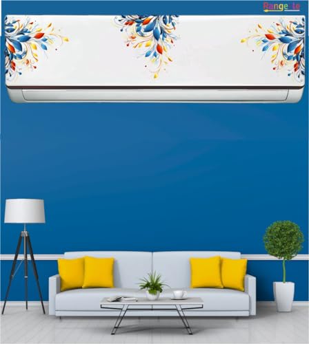 Image of 'colourful multi bell Leaves'' AC Sticker (96 cm x30 cmx 24 cm)