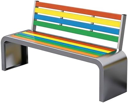 Weatherproof Stainless Steel & Wood Plastic Outdoor Bench with Backrest, 400kg Capacity, 120x40x80cm, Ideal for Gardens, Parks, Communities & Public Areas