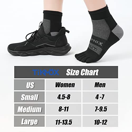 3 Pairs Coolmax 5 Toe Socks Ankle for Men Women Quick-Dry Running, Hiking, Climbing Athletic Finger Socks Quarter2