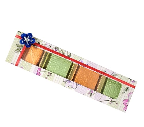 Image of Rakhi hamper for brother /rakhi set for brother /rakhi gift for brother-Set of 2 rakhi+Box of chocolates+Glass water bottle+rakhi greeting card