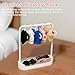 Satakara Doll Clothes Hanger & Rack Set - 2 Stands + 10 Hangers, Durable Plastic Dolls Wardrobe Organizer for Dollhouse Decor, White