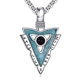 JERWLI Collar de punta de flecha de plata de ley 925 con colgante de flecha, regalo de joyería para hombres y mujeres