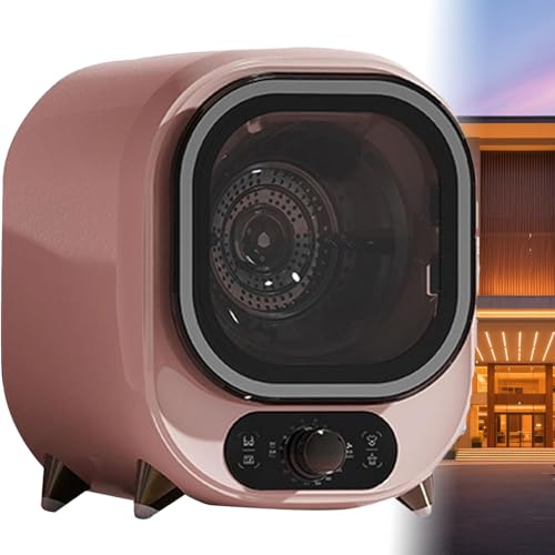 GmpTzitzith Asciugatrice A Condensazione Portatile, Design Compatto, capacità di Asciugatura Massima: 0,8 kg, Ideale per Piccoli Appartamenti Pink