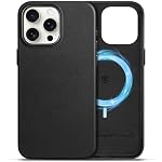 SHIELDON – SHIELDON Lederhülle für iPhone 15 Pro Max 6,7" 5G 2023, Schw