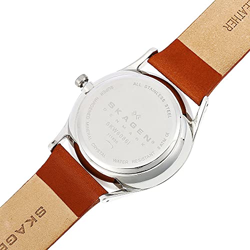 Skagen Men's Holst Quartz Analog Stainless Steel And Leather Watch, Color: Brown Leather (Model: Skw6086) #TOP3