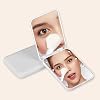 Valkyrie 8 LED Light Pocket Bag Wallet Makeup Mirror - 1X 3X Zoom - Elegant and Lightweight Design - Foldable Mirror White