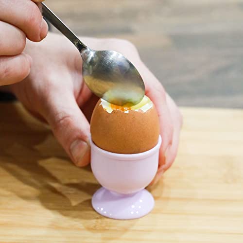 Eierbecher 4er Set, Leichte gekochte Eierhalter Ideal für Frühstück, Langlebiger Kunststoff, Spülmaschinenfest, 5 x 5 x 4 cm, Weiß und Blau (4er Pack Eierbecher) – Bild 6