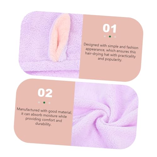 FOMIYES 2 Peças Chapéu De Cabelo Seco Com Orelhas De Coelho Toalha De Secagem Rápida Toalha De Secag