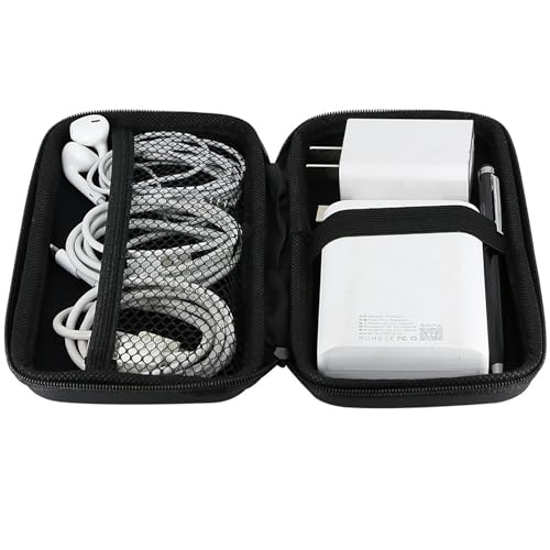 Image of iMangoo Travel Essential Electronics Organizer Charger Case Carrying Pouch | 6.5x3.2x1 inch Power Bank Tech Accessories Protective Storage Shockproof Portable Purse Men Women School Office Trips Must Have