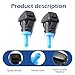 Shakas 2 PCS Front Windshield Wiper Nozzle, Single Hole Window Washer Assembly, OE #5303834AB Replacement Accessories, Compatible with Chrysler Jeep Dodge Patriot Guide (Black & Blue)